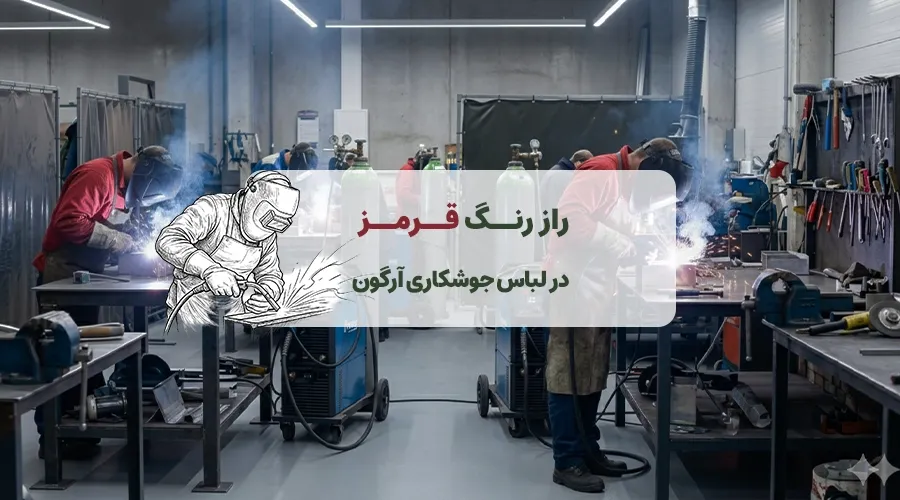 گ قرمز لباس جوشکاری آرگون
