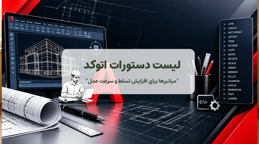 پوستر مقاله لیست دستورات اتوکد